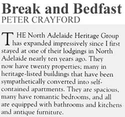 Click to read section about  North Adelaide heritage Group